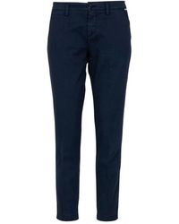 Roy Rogers - Broeken ,Blauw ,Katoen Chino Flow - Lyst