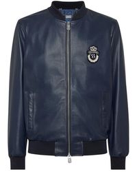 Billionaire - Nappa Leather Bomber Ls - Lyst