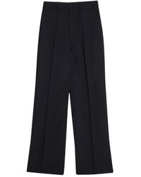 Barena - Pantalones de talle alto y pierna ancha con bolsillos laterales y bolsillos traseros con botones - Lyst