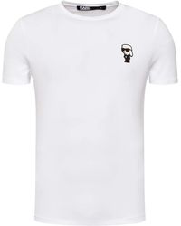 Karl Lagerfeld - Weißes regular fit t-shirt - Lyst