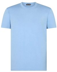 Tom Ford - Regular Fit T-Shirt Aus Lyocell-Baumwoll-Jersey - Lyst