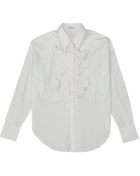 Brunello Cucinelli - Camisa de algodón con detalles delanteros bordados - Lyst