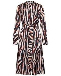 Silvian Heach - Kleid Mit Print Und Überkreuztem Ausschnitt - Lyst