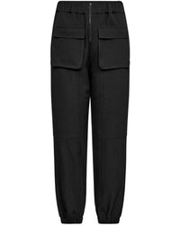 co'couture - Broeken ,Zwart ,Polyester Zwarte Broek Met Zakken En Ritsdetail - Lyst