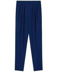 Giorgio Armani - Broeken ,Blauw ,Technische Cady Broek Met Plooien - Lyst