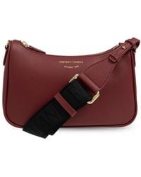Emporio Armani - Mini baguette bordeaux mit schwarzem logo - Lyst