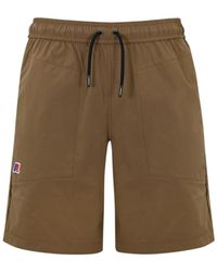 K-Way - Shorts in nylon con vita elastica marrone - Lyst