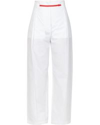 Tela - Broeken ,Wit ,Katoen Witte Katoenen Rechte Broek - Lyst