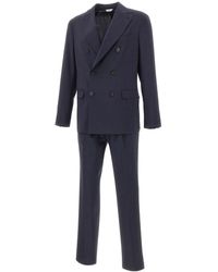 Boglioli - Kostuums ,Blauw ,Wol Double-Breasted Pak - Lyst