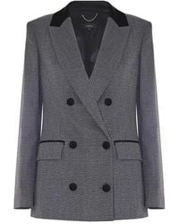 Kocca - Doppelreihige jacke mit kontrastbesatz - Lyst