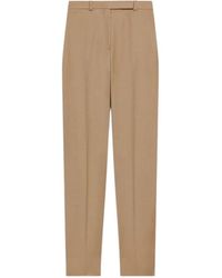 Theory - Broeken ,Bruin ,Wol Kameelwol Taps Toelopende Broek - Lyst