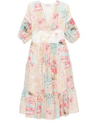 Ermanno Scervino - Kleedjes ,Veelkleurig ,Mandorla Bubble Abito - Lyst