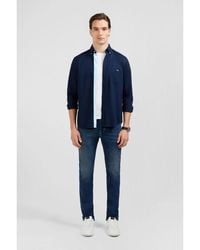 Eden Park - Overhemden ,Blauw ,Katoen Blauw Overhemd - Lyst