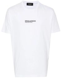 DSquared² - Baumwoll-T-Shirt Mit Einzigartigem Design - Lyst