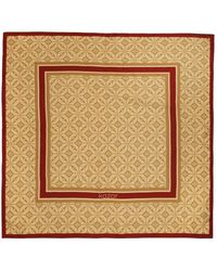 Kazar - Beiger Seidenschal Mit Dem Muster Des Autors - Lyst
