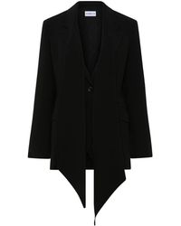Marella - Jassen ,Zwart ,Leer Mllottone Blazer - Lyst