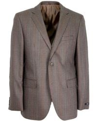 BOSS - Jassen ,Grijs ,Wol Regular Fit Jacket - Lyst