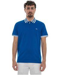 Harmont & Blaine - Tops ,Blauw ,Katoen Lrq 491 Polo Shirt Met Korte Mouwen - Lyst