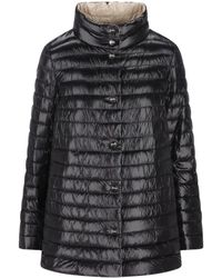 Herno - Jassen ,Zwart ,Reversible Donsjas - Lyst