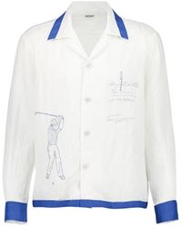 Bode - Overhemden ,Wit ,Linnen Vintage Golf Club Champion Shirt - Lyst