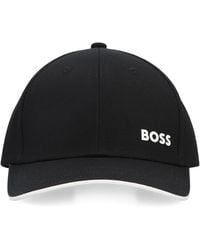HUGO - Accessoires ,Zwart ,Katoen Baseballpet Met Logo - Lyst