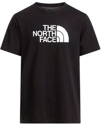 The North Face - Fitness ,Zwart ,Katoen Evolution Half Dome Regular Tee - Lyst