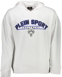 Philipp Plein - Hoodies & Sweatvesten ,Wit ,Katoen Cotton Sweater - Lyst
