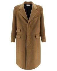 Saint Laurent - Jassen ,Bruin ,Wol Bruine Oversized Wollen Jas Aw 24 - Lyst