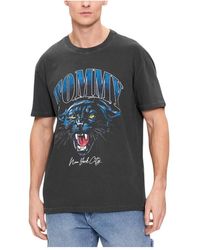 Tommy Hilfiger - Tops ,Zwart ,Katoen Tjm Reg Vintage College Tiger Tee - Lyst