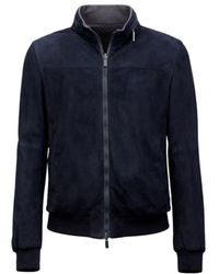 Gimo's - Jassen ,Blauw ,Suède Leather Jassen - Lyst