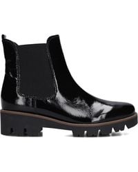 Gabor - Schwarze Chelsea Boots Aus Leder - Lyst