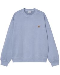 Carhartt - Hoodies & Sweatvesten ,Blauw ,Katoen Nelson Sweatshirt - Lyst