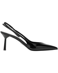 Prada - Schoenen ,Zwart ,Leer Patent Leder Slingback Pumps - Lyst