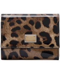 Dolce & Gabbana - Stilvolle leo design geldbörse,kartenhalter mit leopardenmuster - Lyst