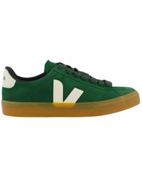 Veja - Schoenen ,Groen ,Suède Campo Suede Sneakers - Lyst