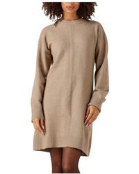 Object - Objjuno L/S Re O-Neck Knit Dress - Lyst