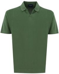 Drumohr - Tops ,Groen ,Katoen Katoenen Polo Shirt - Lyst