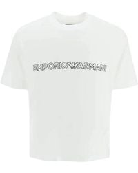 Emporio Armani - T-shirt di lusso in misto lyocell per - Lyst