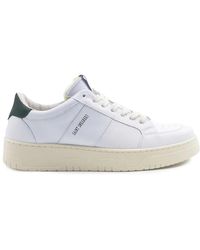 SAINT SNEAKERS - Sneakers golf in pelle bianca con dettaglio verde - Lyst