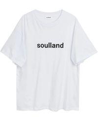 Soulland - Tops ,Wit ,Katoen Oceaan T-Shirt - Lyst