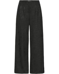 Ichi - Kate Long Wide Broek - Lyst
