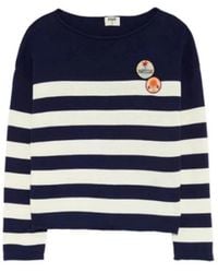 Five Jeans - Truien & Vesten ,Blauw ,Katoen Marinière Sweater - Lyst
