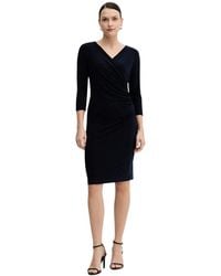 Joseph Ribkoff - Jurk Met Driekwart Mouwen En Overslag - Lyst