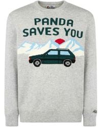 Mc2 Saint Barth - Heron pullover mit panda-print - Lyst