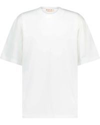 Marni - Oversized t-shirt mit logo-stickerei - Lyst
