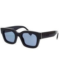 Fendi - Signature quadratische sonnenbrille blau,quadratische glamour sonnenbrille blaue linse - Lyst