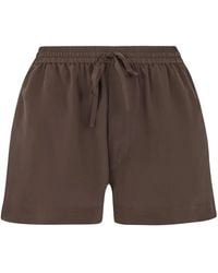P.A.R.O.S.H. - P.A.R.O..H. ,Korte Broeken ,Bruin ,Katoen Bruine Shorts Hoogwaardig Katoen - Lyst