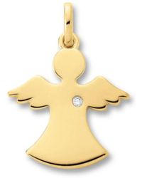 ONE ELEMENT - Eleganter Gelbgold Diamant Engel Anhänger - Lyst