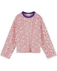 FABIENNE CHAPOT - Truien & Vesten ,Veelkleurig ,Leer Love Letter Pullover - Lyst