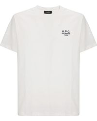 A.P.C. - Tops ,Wit ,Katoen Standard T-Shirt Rue Madame - Lyst